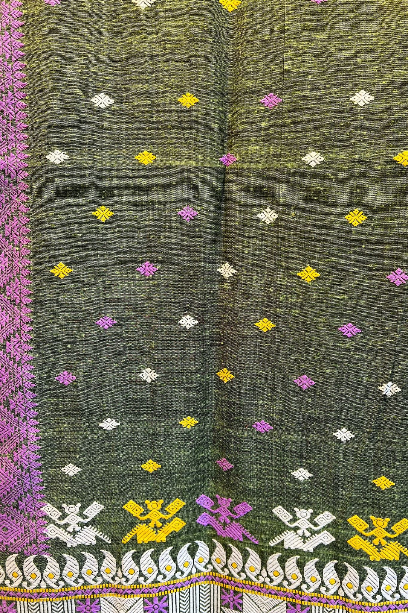 Green Eri Silk Saree