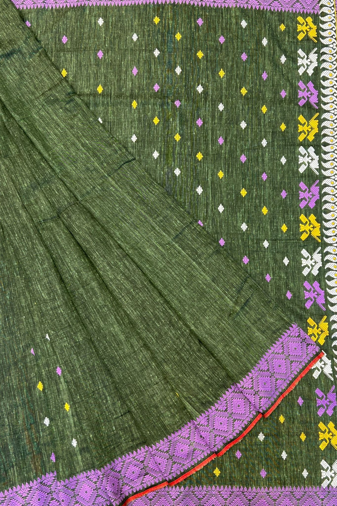 Green Eri Silk Saree