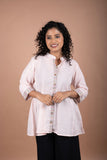 Elegant Handloom Cotton Chinese Collar Shirt