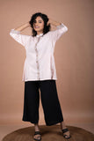 Elegant Handloom Cotton Chinese Collar Shirt