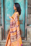 Mustard Tussar Silk Saree