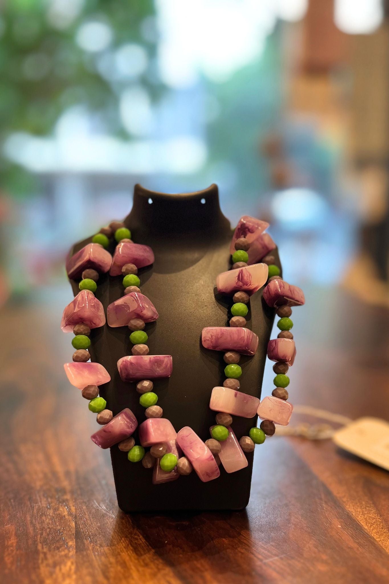 Pink Onyx Stone Necklace