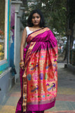 Pink Silk Paithani Saree