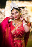 Red Silver Gold Buti Banarasi Saree