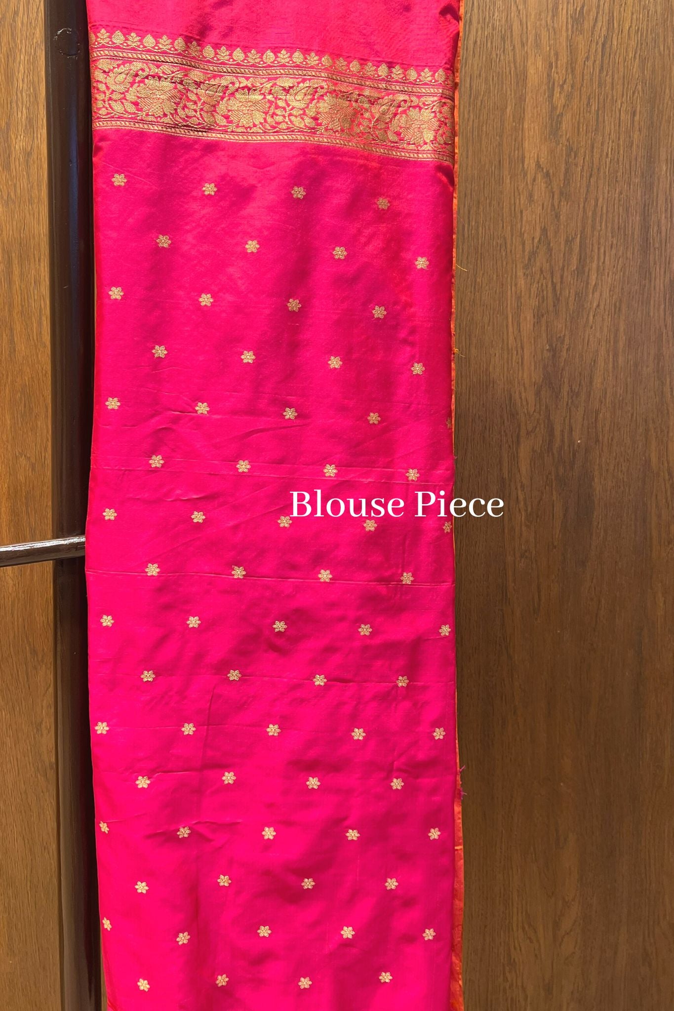 Red Silver Gold Buti Banarasi Saree