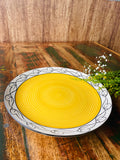 Yellow Handpainted Dinner Plate