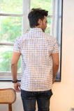 White & Blue Checks Shirt - NamegStore