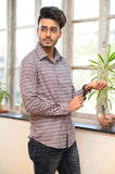 Printed Cotton Slim Fit Shirt - NamegStore
