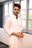 White Cotton Long Kurta - NamegStore