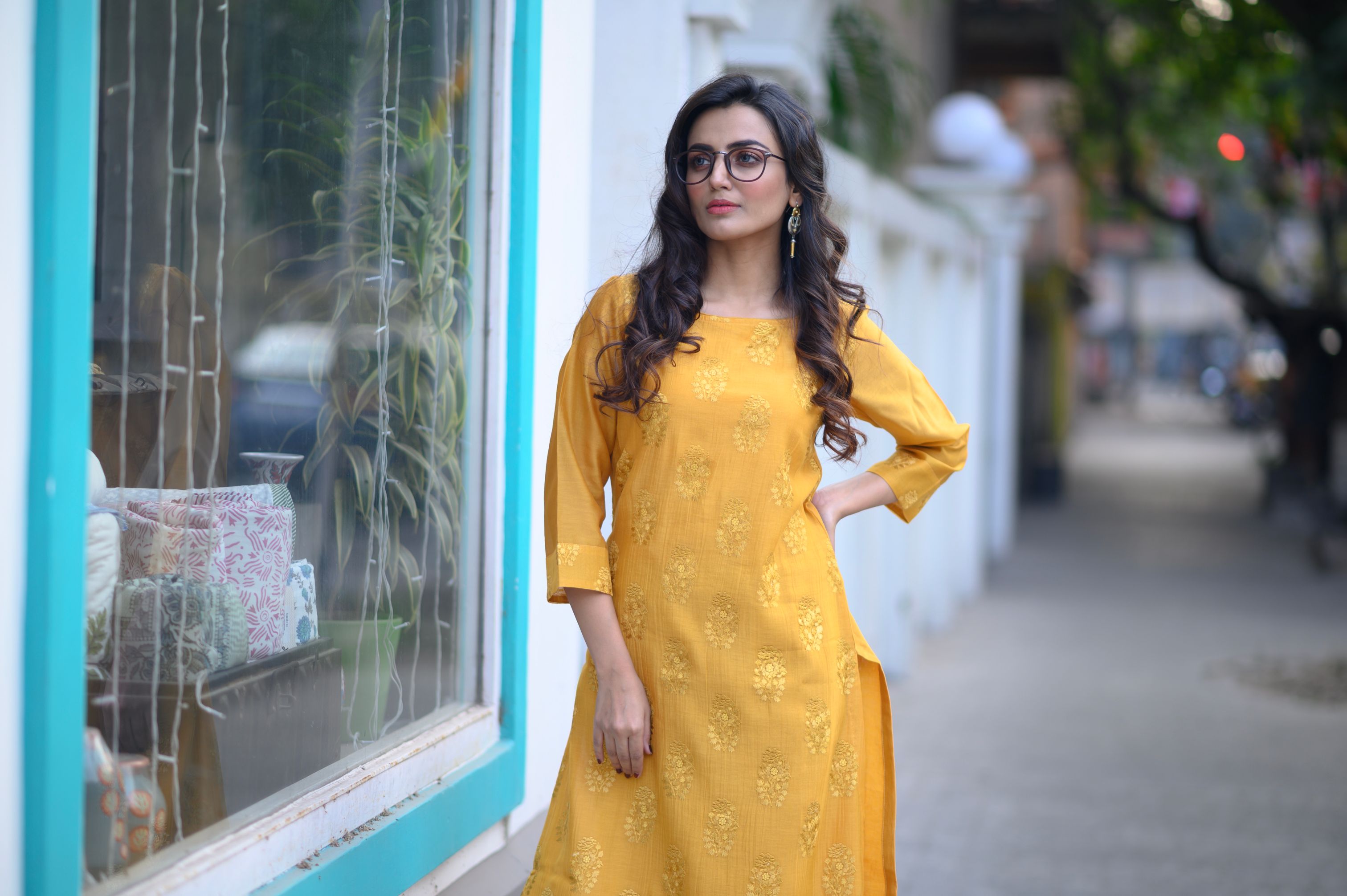 Mustard Chanderi Kurta - NamegStore