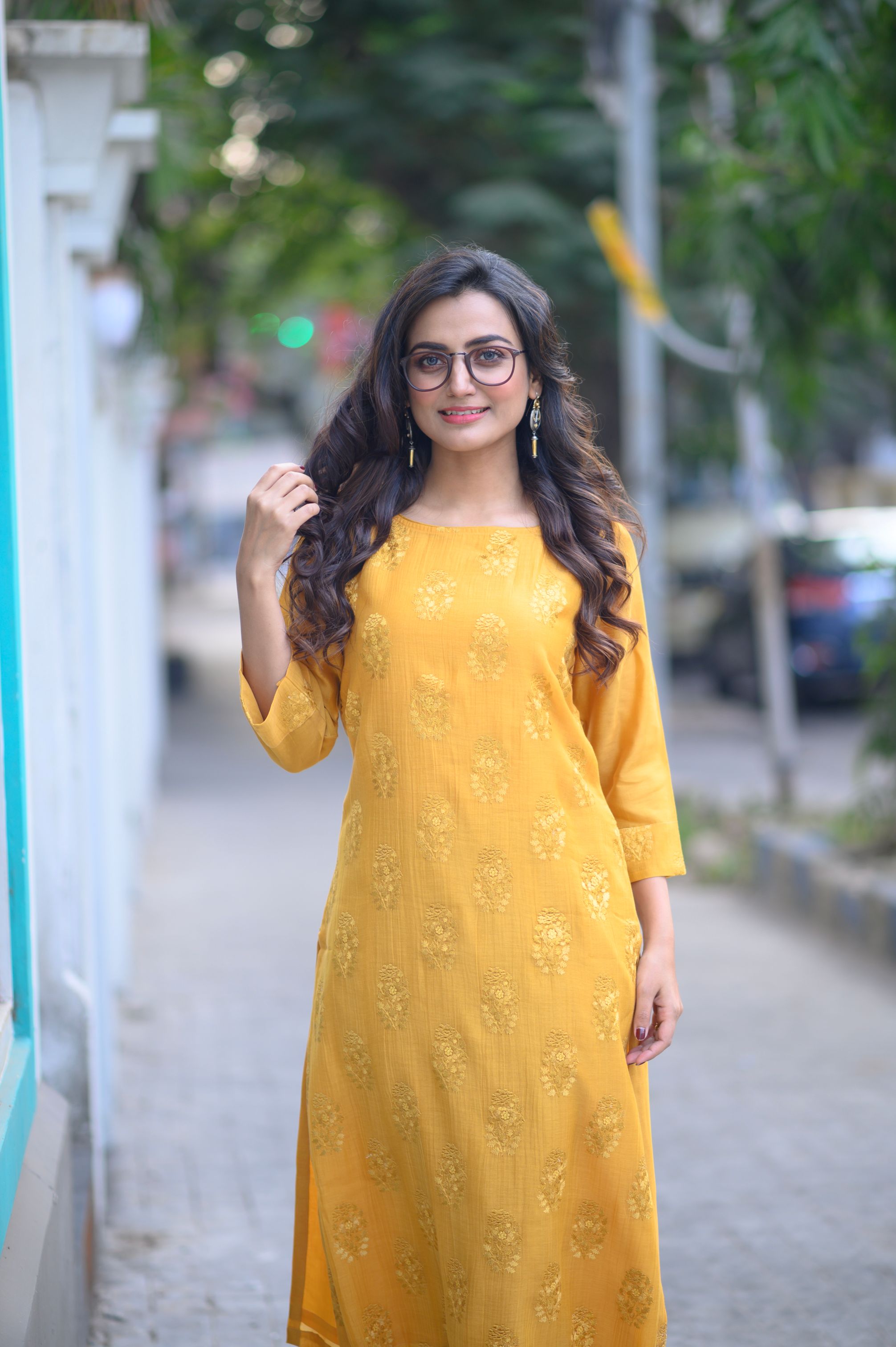 Mustard Chanderi Kurta - NamegStore