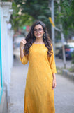Mustard Chanderi Kurta - NamegStore