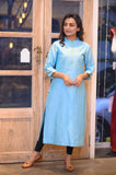 Light Blue Chanderi Kurta - NamegStore