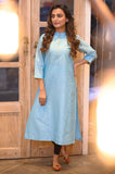 Light Blue Chanderi Kurta - NamegStore