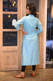 Light Blue Chanderi Kurta - NamegStore