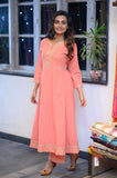 Deep Peach Bhopali Cotton Set - NamegStore