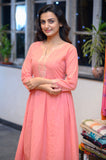 Deep Peach Bhopali Cotton Set - NamegStore