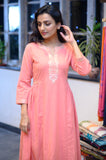 Deep Peach Bhopali Cotton Set - NamegStore