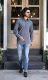Textured Grey Men's Shirt - NamegStore