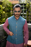 Elegant Blue Men's Jacket - NamegStore