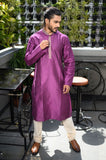 Purple Cotton Silk Kurta - NamegStore