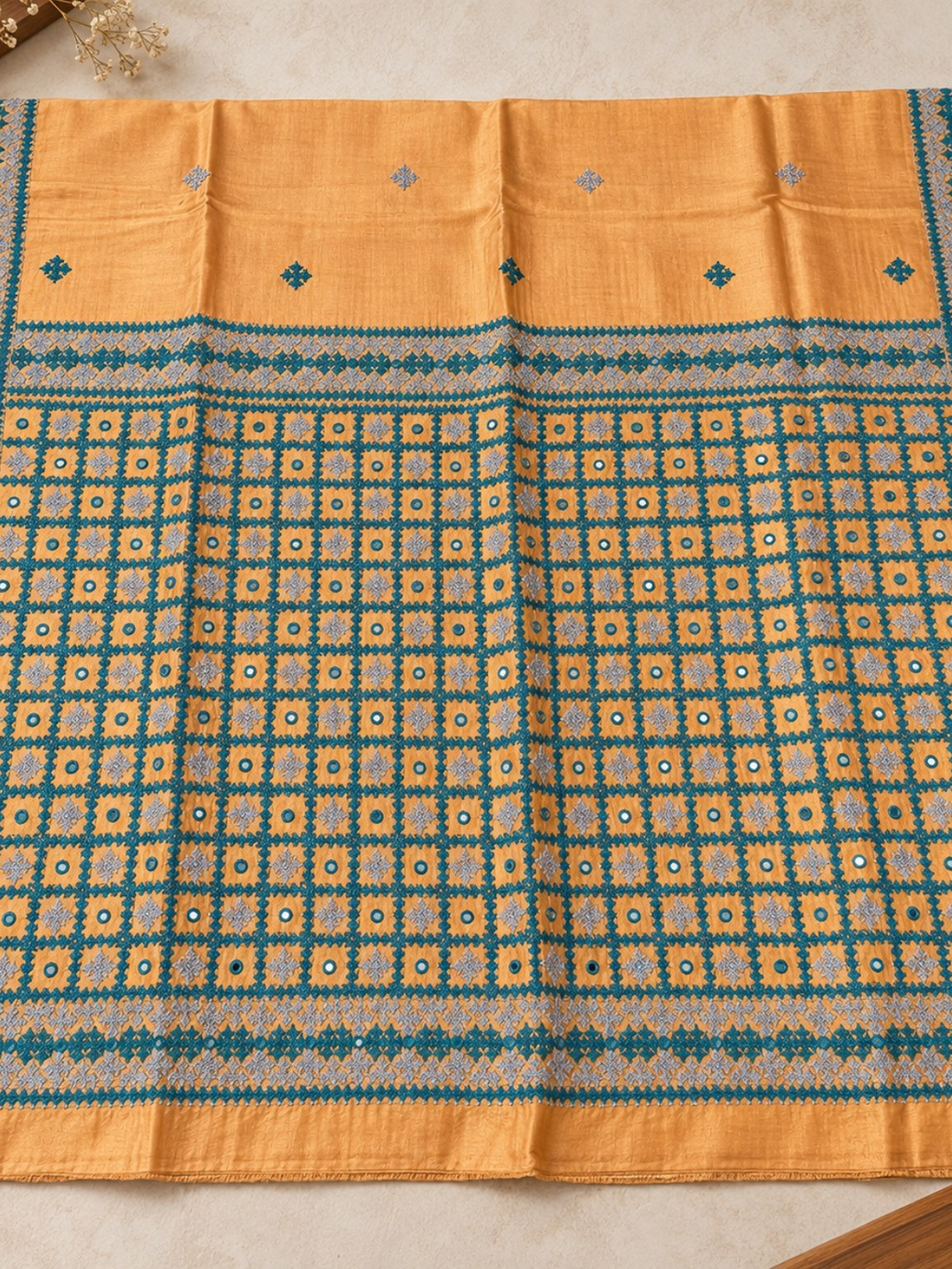 Tussar dye Gujarati saree SG