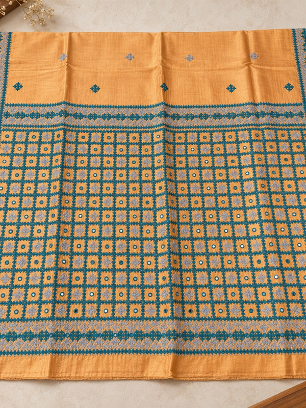 Tussar dye Gujarati saree SG