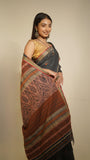 Kesapaat & Eri Silk Saree – Pure Silk in Grey