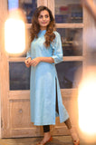 Light Blue Chanderi Kurta