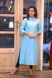 Light Blue Chanderi Kurta
