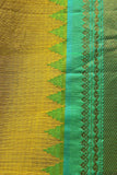 Vibrant Sico Gadwal Handloom Saree – Yellow & Green with Zari Work
