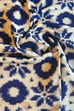 Handwoven Ikkat Telia Cotton Dupatta – Blue Body with Red Border