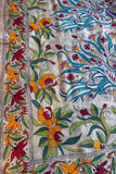 Beige Tussar Silk Dupatta with Multicolour Handwoven Motifs