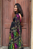 Black Cotton Jamdani Handloom Saree