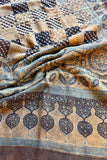 Blue & Black Cotton Ajrakh Dupatta