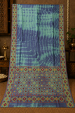 Hand-Embroidered Tussar Silk Saree with Shibori Art