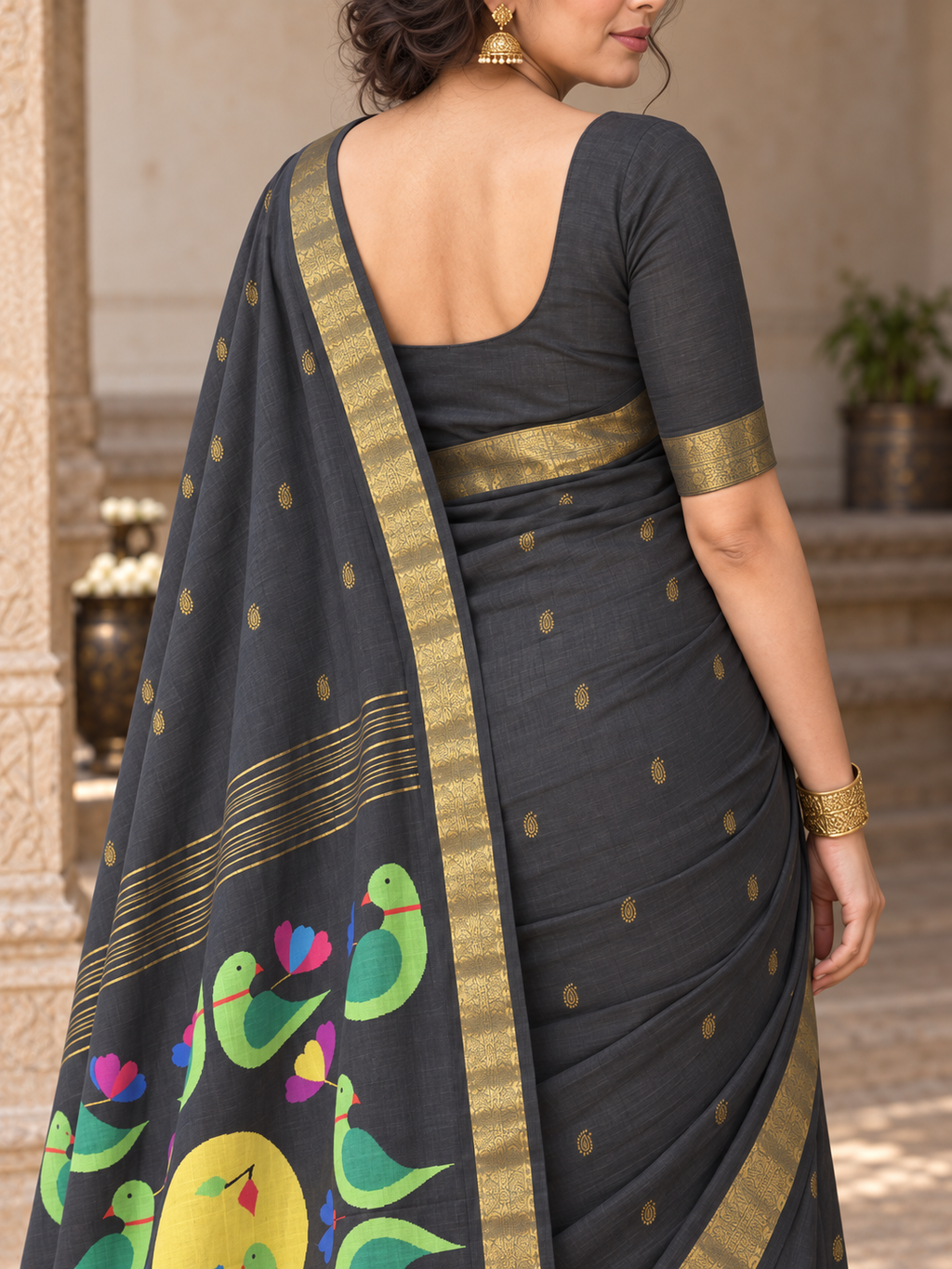 Cotton Paithani saree S0115W