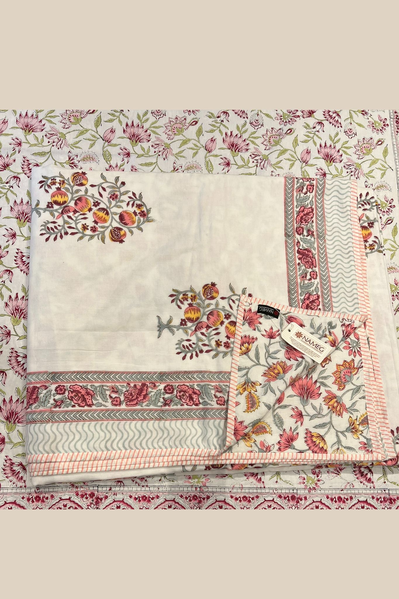 Floral Hand Block Print Double Bed Dohar