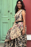 subtle Kalamkari silk saree for festive wear