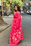 Red Handloom Cotton Saree