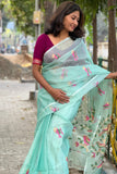 Sea Green Muslin Jamdani Saree