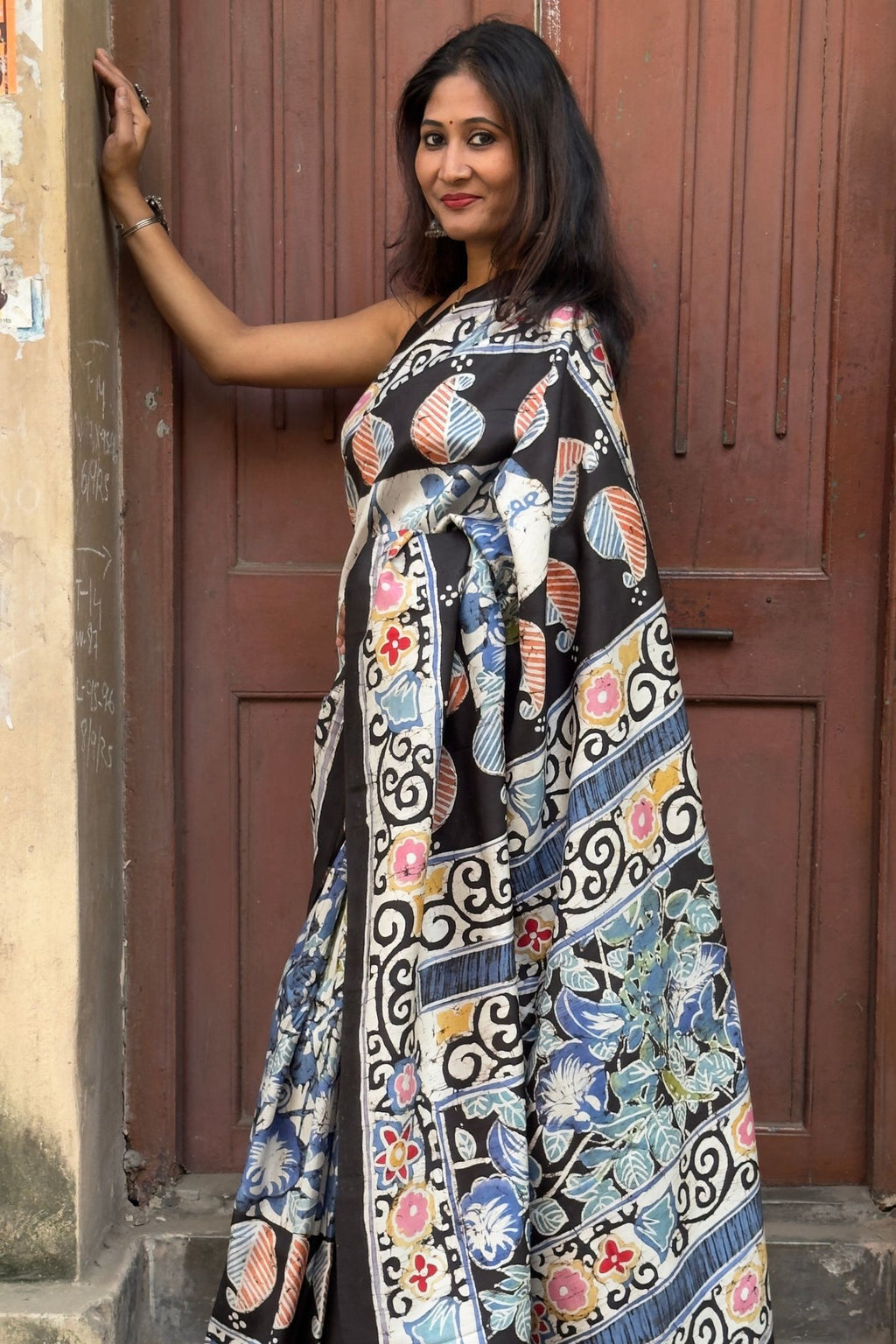 Handwoven Silk Batik Saree