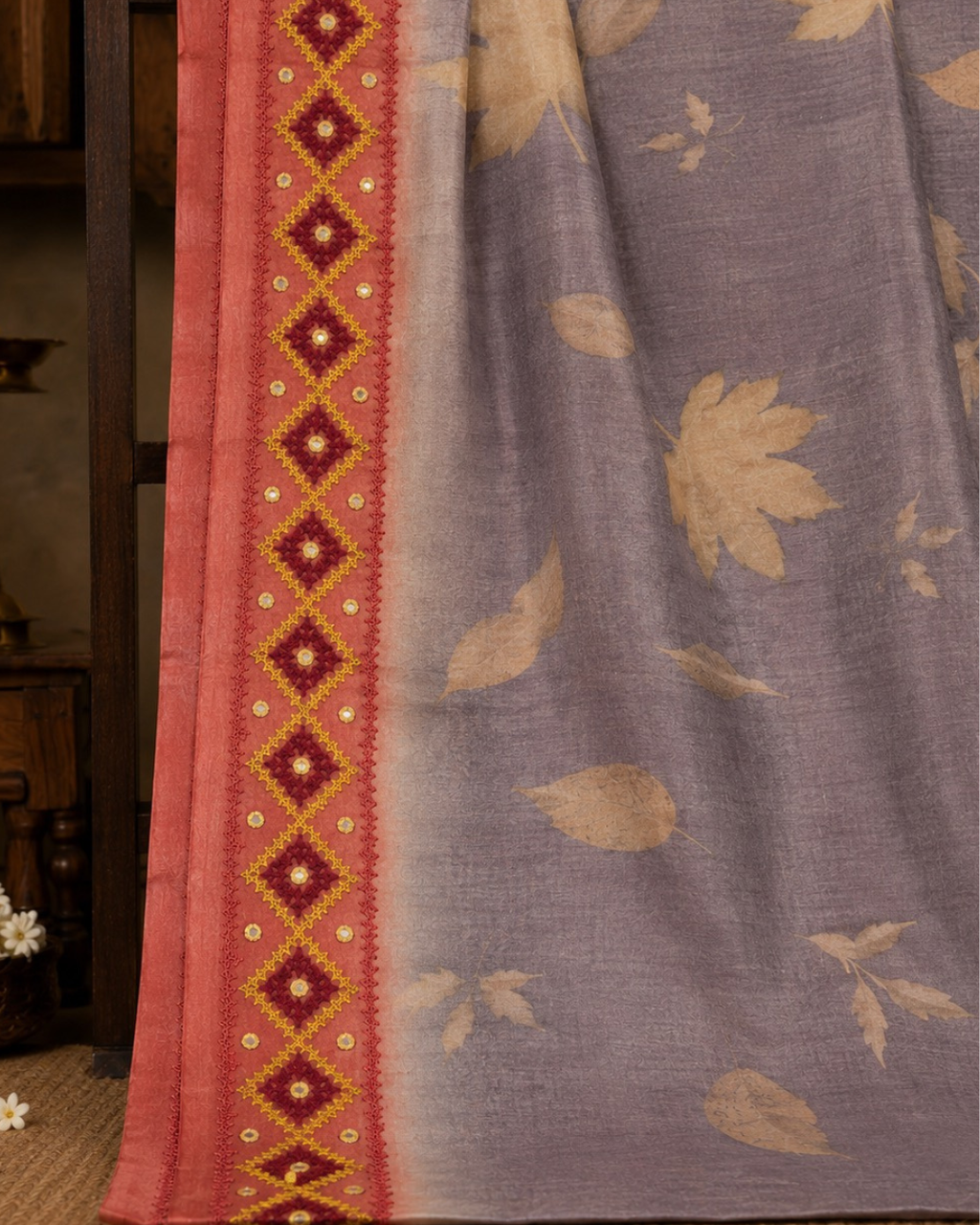 Tussar dye Gujarati saree SG