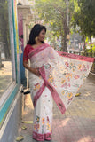 White Cotton Jamdani Saree