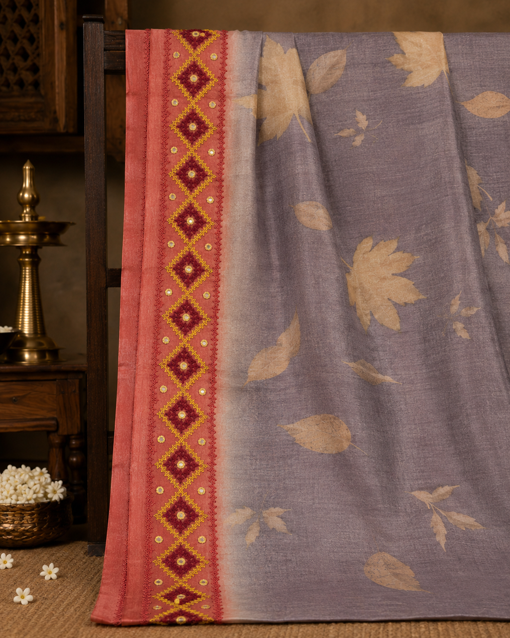Tussar dye Gujarati saree SG