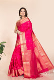 Pink Handloom Silk Saree