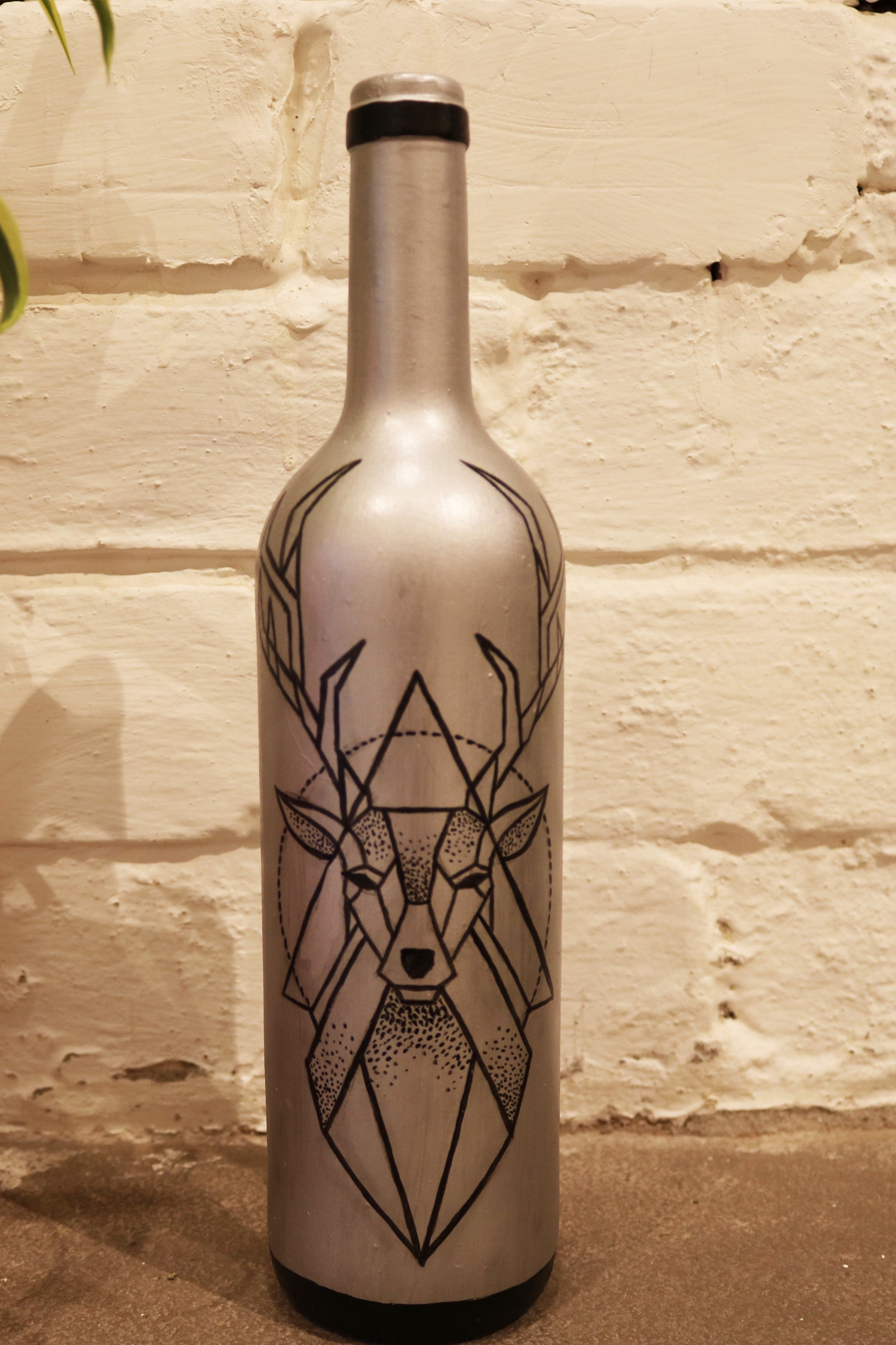 Metallic Black Recycled Bottle Vase - NamegStore
