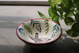 White & Red Hand Painted Wide Bowl - NamegStore
