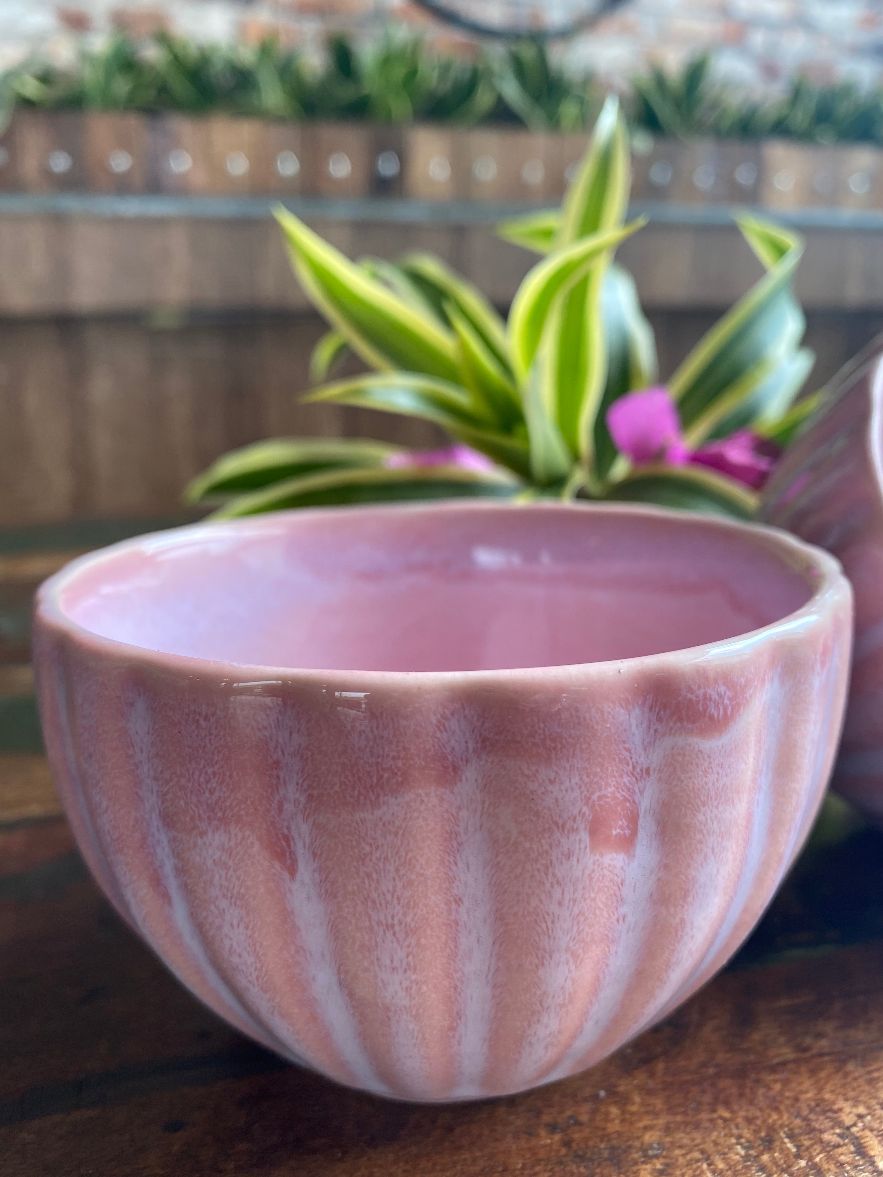 Premium Contemporary Design Studio Pottery Bowl - Pink