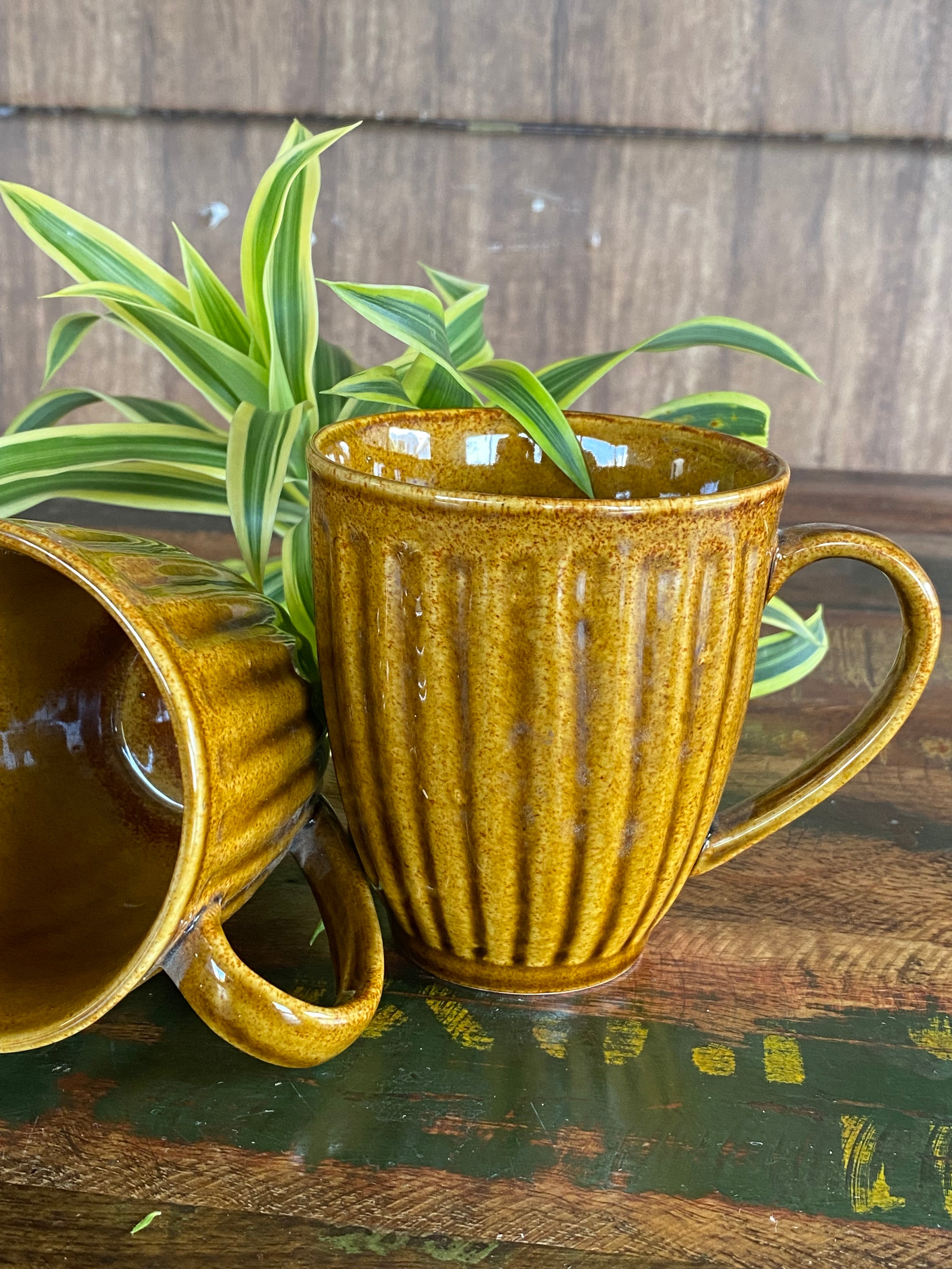 Studio Coffee Mug / Cup  -  Brown Texture